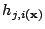 $ h_{j,i(\mathbf{x})}$