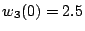 $\displaystyle w_3(0)=2.5$