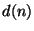 $ d(n)$