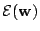 $ {\cal
E}(\mathbf{w})$