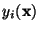 $ y_i(\mathbf{x})$