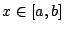 $ x \in [ a,b ]$