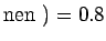 $ \textrm{nen}~) = 0.8 $