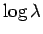 $\displaystyle \log \lambda$