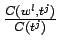 $ \frac{C(w^l,t^j)}{C(t^j)}$