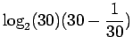 $\displaystyle \log_2(30)(30-\frac{1}{30})$