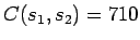 $\displaystyle C(s_1,s_2) =710$