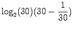 $\displaystyle \log_2(30)(30-\frac{1}{30})$