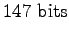 $\displaystyle 147 ~\textrm{bits}$
