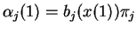 $\displaystyle \alpha_j(1) = b_j(x(1)) \pi_j$