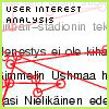 User interest analysis