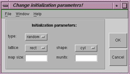 Change Initialization GUI