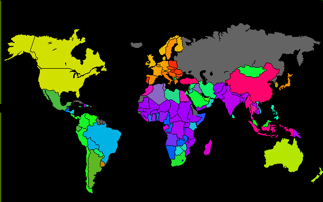 political world map with latitude and. Continent/World Region maps