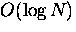 $O(\log N)$